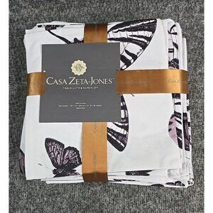 Casa Zeta-Jones "60 × 102" Tablecloth & (10) "18 x 18" Napkin Set Butterfly